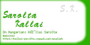 sarolta kallai business card